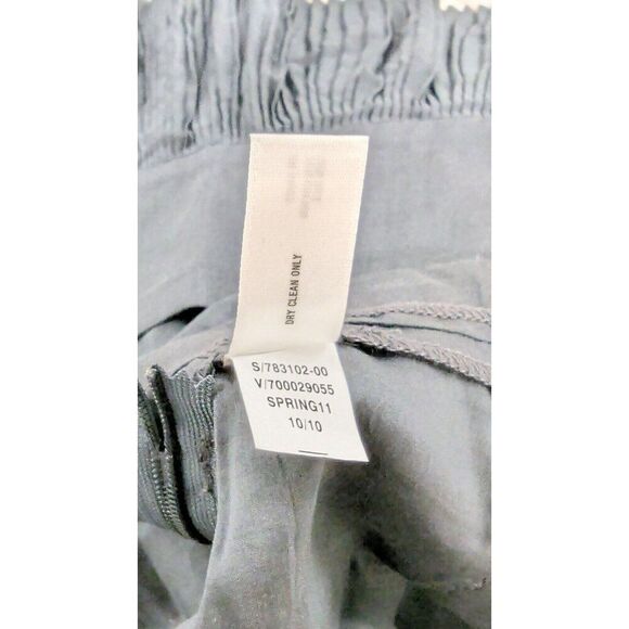 Gap Womens 10 Black Mini Skirt Solid Elastic Waist Zip Closure Ruffles Straight - Picture 9 of 9